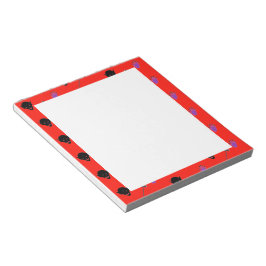 Bloc De Notas Patrón de Halloween en rojo