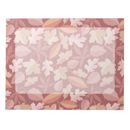 Bloc De Notas Patrón de hojas de Marsala