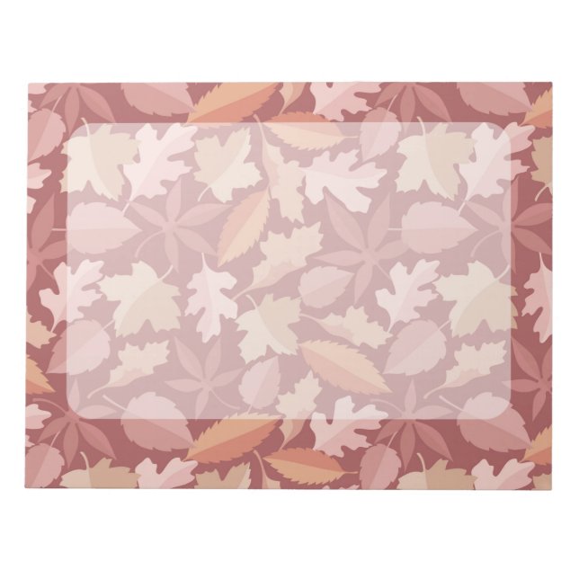 Bloc De Notas Patrón de hojas de Marsala (Frente)