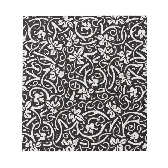 Bloc De Notas Patrón de hojas de vino de William Morris Grapevin (Frente)