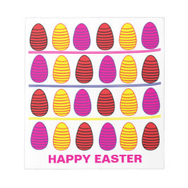 Bloc De Notas Patrón de Huevos Felices Felices de Pascua Persona