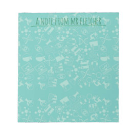 Bloc De Notas Patrón de iconos de ciencia personalizados