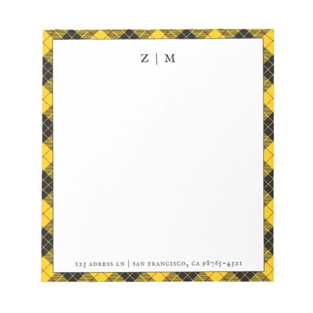 Bloc De Notas Patrón de la placa Tartán del clan MacLeod (Frente)