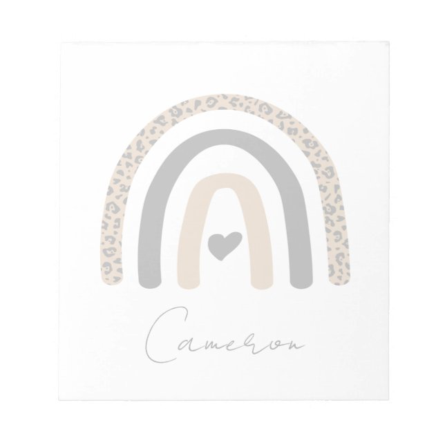 Bloc De Notas Patrón de leopardo arco iris (Frente)