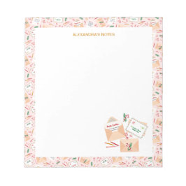 Bloc De Notas Patrón de letras cortas para Navidades de correo y