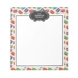 Bloc De Notas Patrón de macarones de color lindo con puntos de p