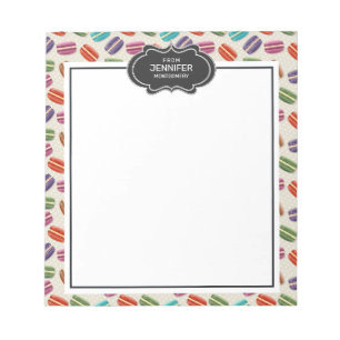 Bloc De Notas Patrón de macarones de color lindo con puntos de p