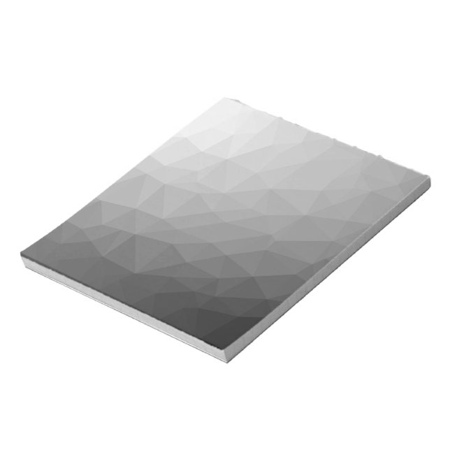 Bloc De Notas Patrón de malla geométrica de gradiente gris (Lado Izquierdo)