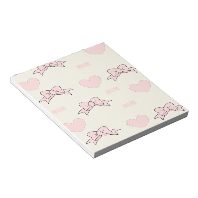 Bloc De Notas Patrón de mamá rosa (Lado Derecho)