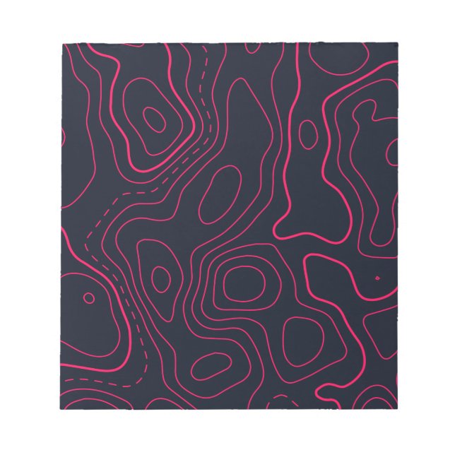 Bloc De Notas Patrón de Mapa Topográfico (Frente)