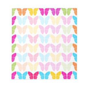 Bloc De Notas Patrón de mariposa de arco iris brillante