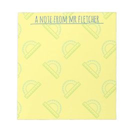 Bloc De Notas Patrón de matemáticas del protractor personalizado