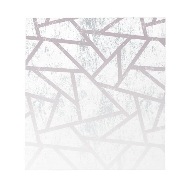 Bloc De Notas Patrón de mosaico gris pálido (Frente)