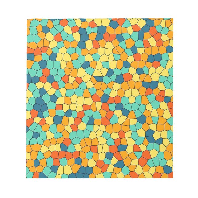 Bloc De Notas Patrón de mosaico vibrante (Frente)