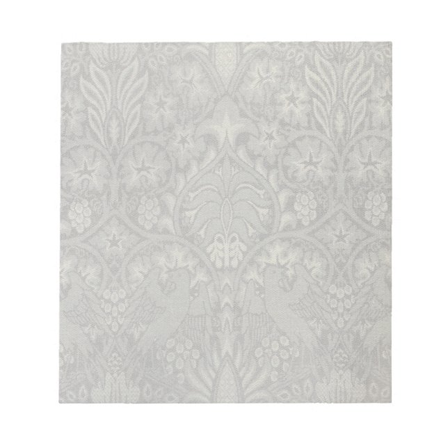 Bloc De Notas Patrón de pájaro y vid de William Morris (Frente)