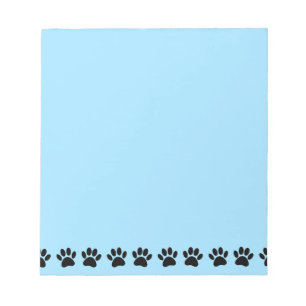 Bloc De Notas Patrón de pasto de perro angustiado azul