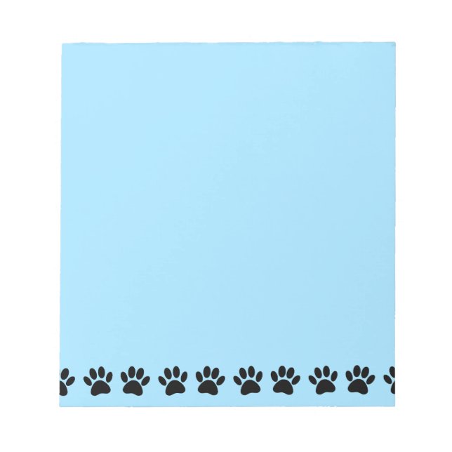 Bloc De Notas Patrón de pasto de perro angustiado azul (Frente)
