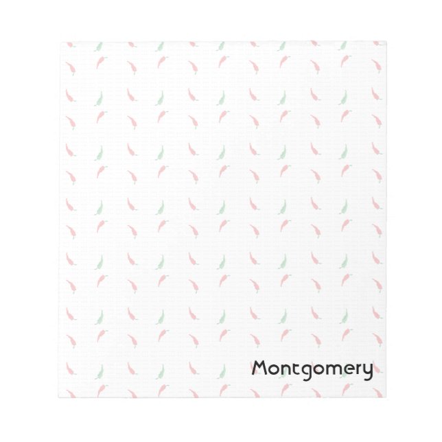 Bloc De Notas Patrón de Pepper de Chile Dotado (Frente)