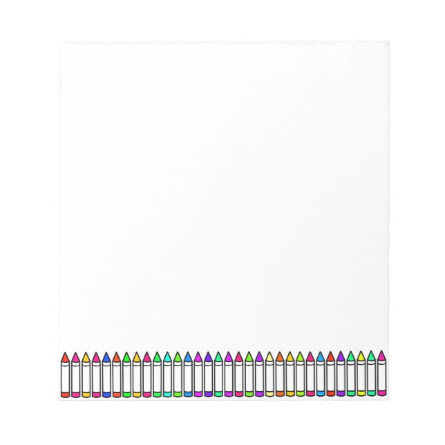 Bloc De Notas Patrón de personalizado Crayon (Frente)