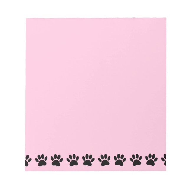 Bloc De Notas Patrón de pezuña de perro angustiado Rosa (Frente)