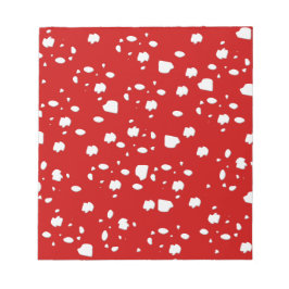 Bloc De Notas patrón de puntos con hongo de toadstool rojo