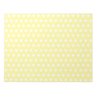 Bloc De Notas Patrón de puntos de polka amarillos. Delicioso.