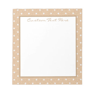 Bloc De Notas Patrón de puntos de polka blanco pekinés lindo per