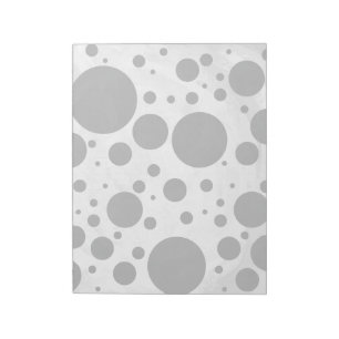 Bloc De Notas Patrón de puntos de polka negro de Kohl