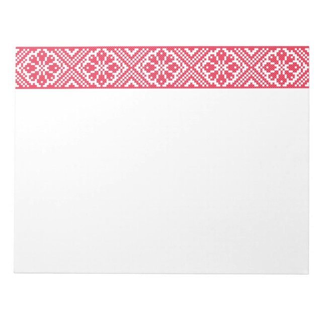 Bloc De Notas Patrón de puntos rojos (Frente)