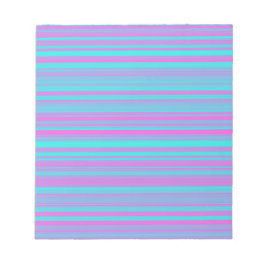 Bloc De Notas Patrón de rayas azules púrpura rosadas