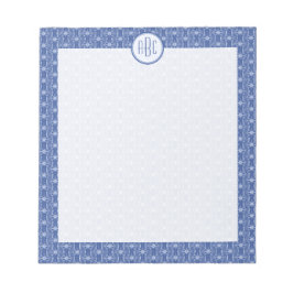 Bloc De Notas Patrón de ruedas de monograma