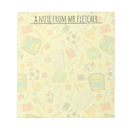 Bloc De Notas Patrón de suministro escolar personalizado