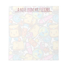 Bloc De Notas Patrón de suministros escolares personalizados