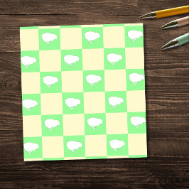 Bloc De Notas Patrón de tablero de cheques de Pascua con motivo