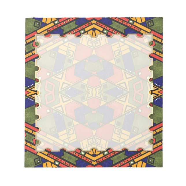 Bloc De Notas Patrón de textura tradicional africano sin soldadu (Frente)