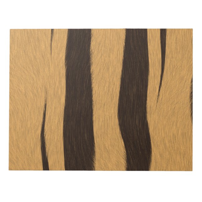 Bloc De Notas Patrón de tiras de tigre. (Frente)