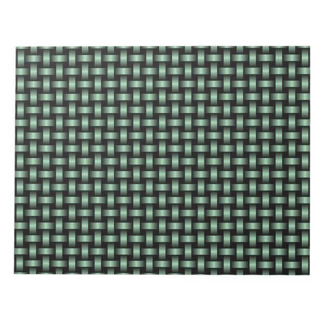 Bloc De Notas Patrón de trapo negro verde (Frente)