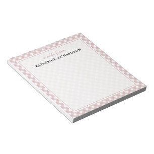 Bloc De Notas Patrón de trenzado de color rosa oscuro Minimalist