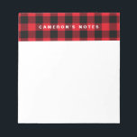 Bloc De Notas Patrón de trenzas rojas rusas personalizado<br><div class="desc">Almohadilla de notas de personalizable con un estilo rústico,  elegante y clásico de yeso rojo. Hay otros colores disponibles.</div>