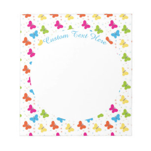 Bloc De Notas Patrón decorativo de mariposa cúpula personalizado