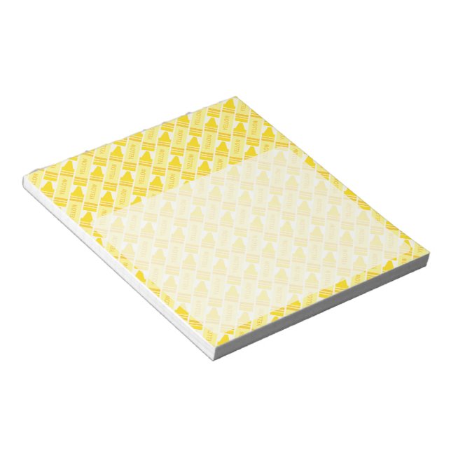 Bloc De Notas Patrón Divertido de Crayón Amarillo (Lado Derecho)