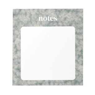 Bloc De Notas Patrón elegante de color de agua verde