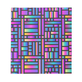 Bloc De Notas Patrón Estilo Moderno - Moda Tartán Geométrico