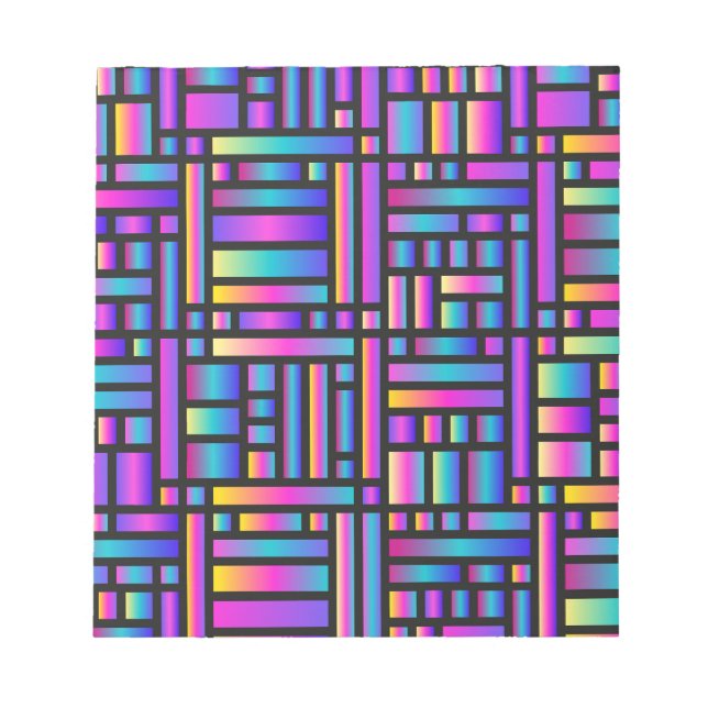 Bloc De Notas Patrón Estilo Moderno - Moda Tartán Geométrico (Frente)