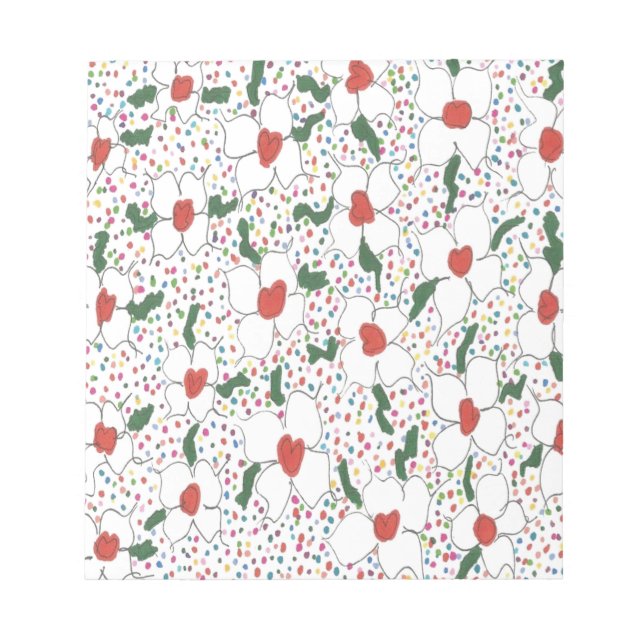 Bloc De Notas Patrón floral clásico (Frente)