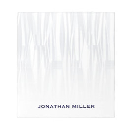 Bloc De Notas Patrón geométrico azul de la Marina moderna Person