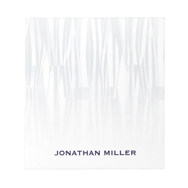 Bloc De Notas Patrón geométrico azul de la Marina moderna Person (Frente)