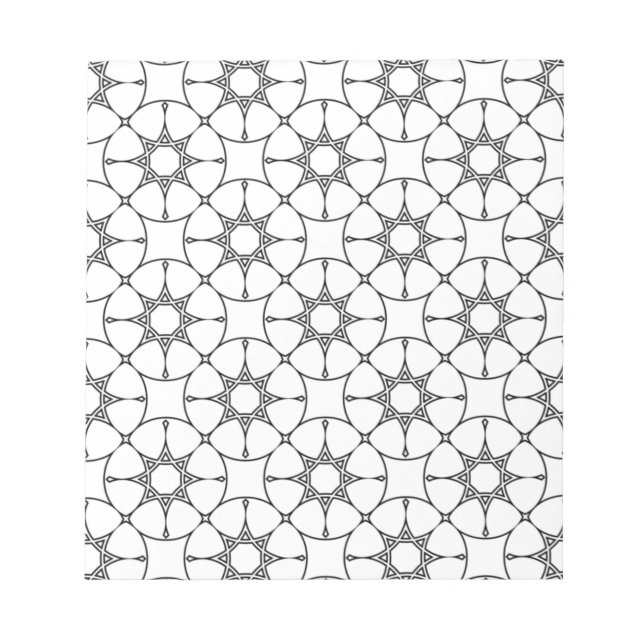 Bloc De Notas Patrón geométrico islámico de diseño árabe (Frente)