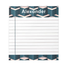 Patrón geométrico moderno de Blue Square Personali