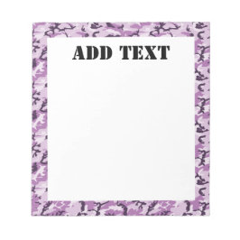 Bloc De Notas Patrón militar de camuflaje rosa